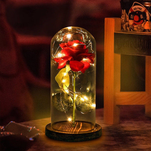 Beauty And The Beast Enchanted Rose Glass